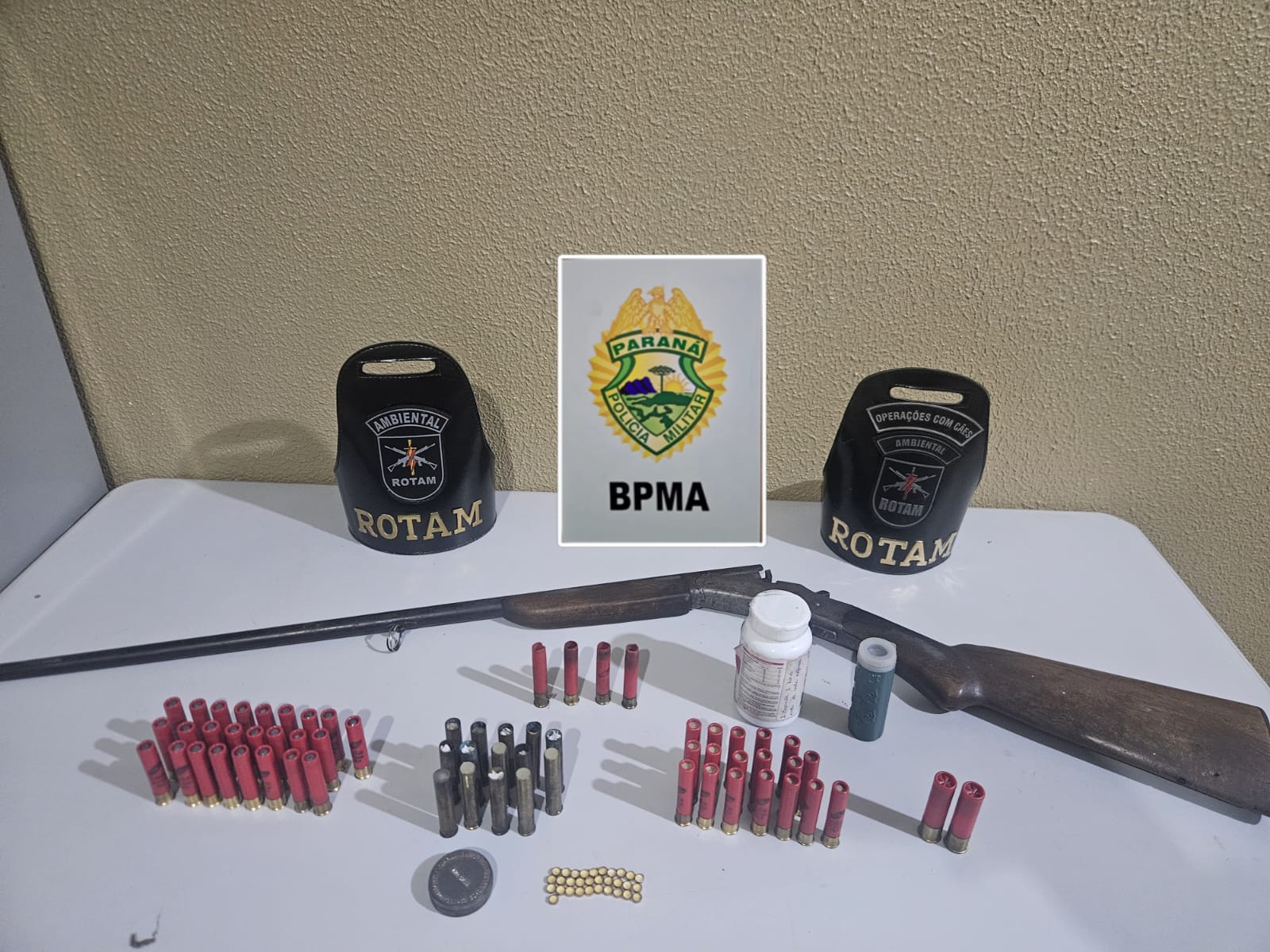 Polícia Militar Ambiental apreende arma e munição em PInhão; um homem foi preso