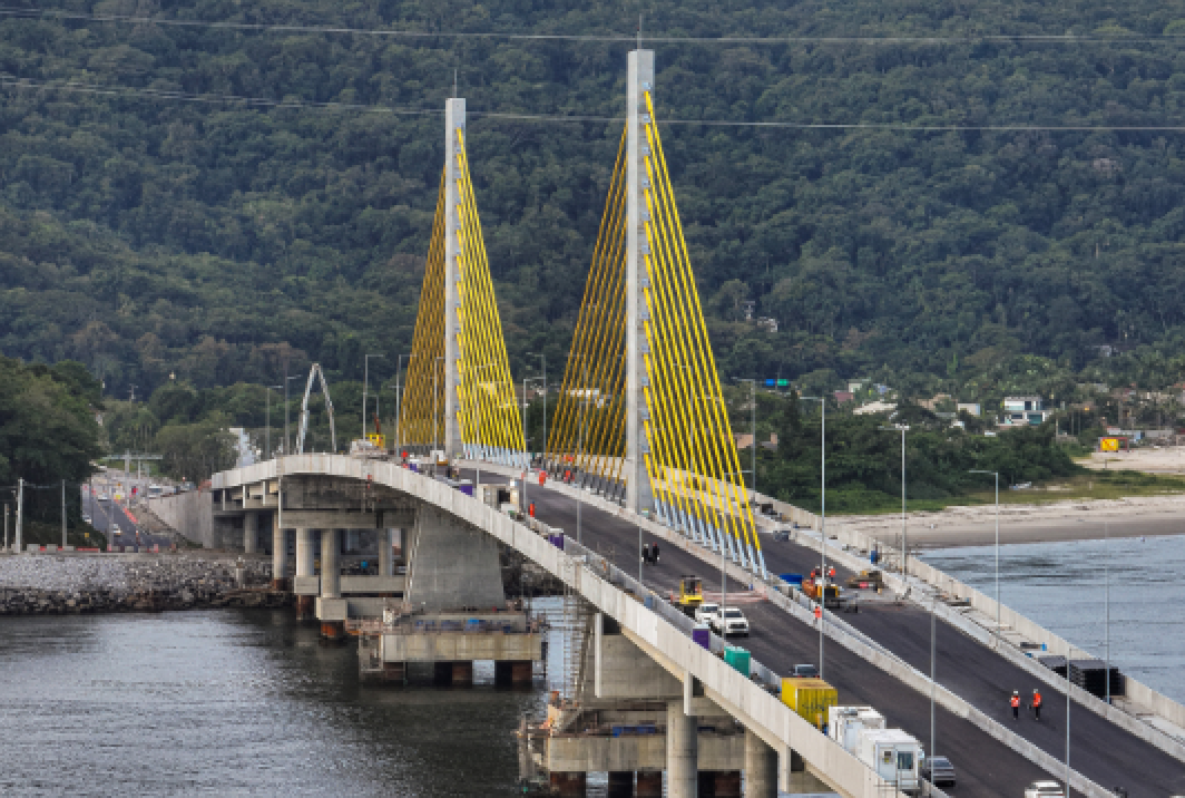 Faltam 14 dias para a inauguração: Ponte de Guaratuba recebe juntas de dilatação